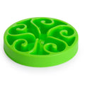 Non-slip plastic slow feeder dog bowl with maze pattern design in multiple colour options