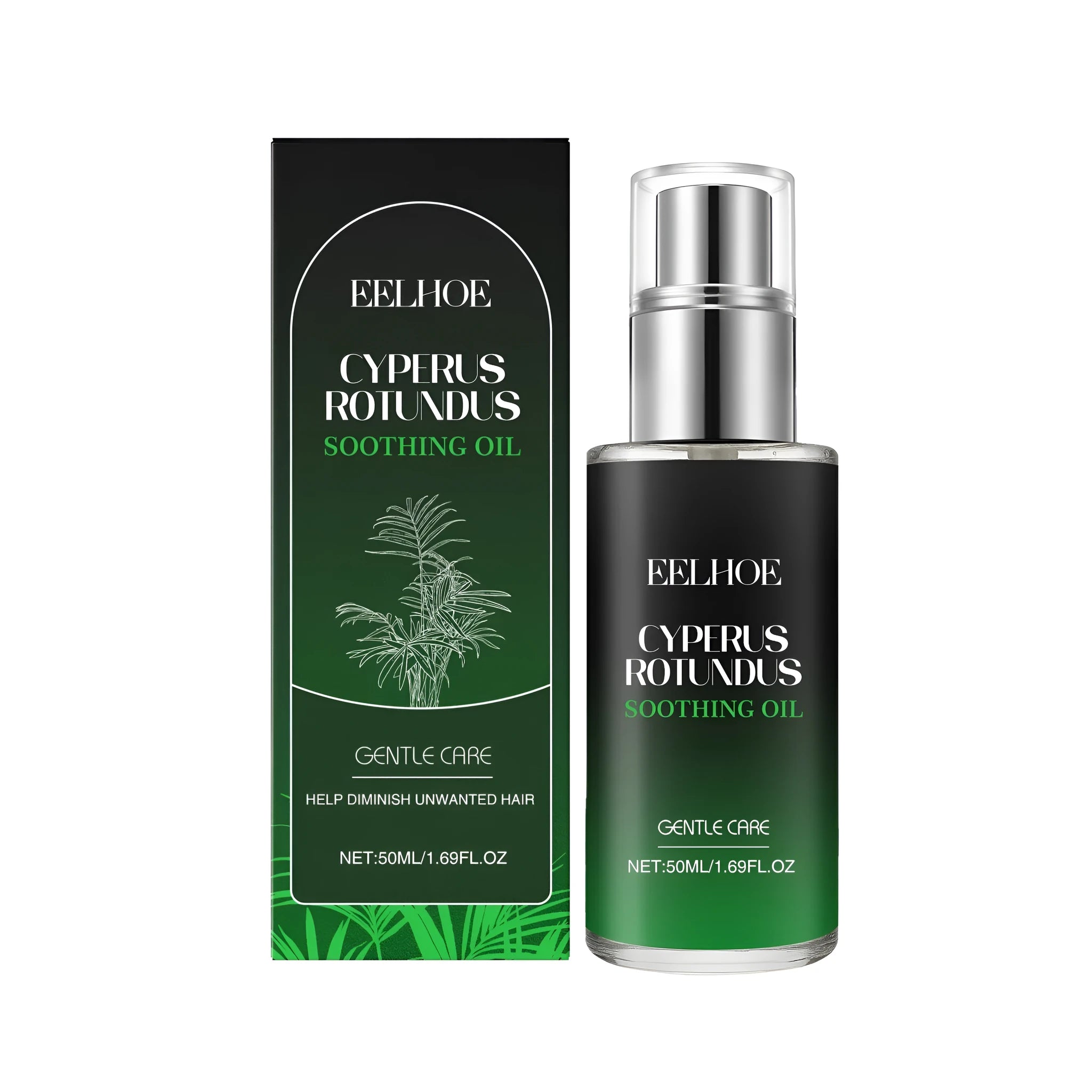 50ml bottle of Cyperus Rotundus Soothing Oil with licorice extract and shea butter