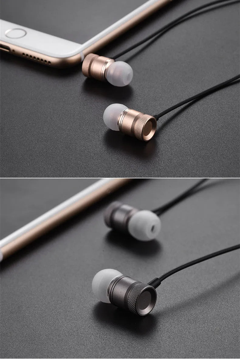 Close-up of TPE in-ear headphones in silver colour, showing the 10mm speaker driver grille.