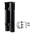 Carbon fishing rod rack mounted on bicycle frame with double-layer plastic construction