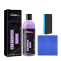 Scratch repair kit with 100ml bottle, foam sponge applicator and microfiber cloth for surface restoration
