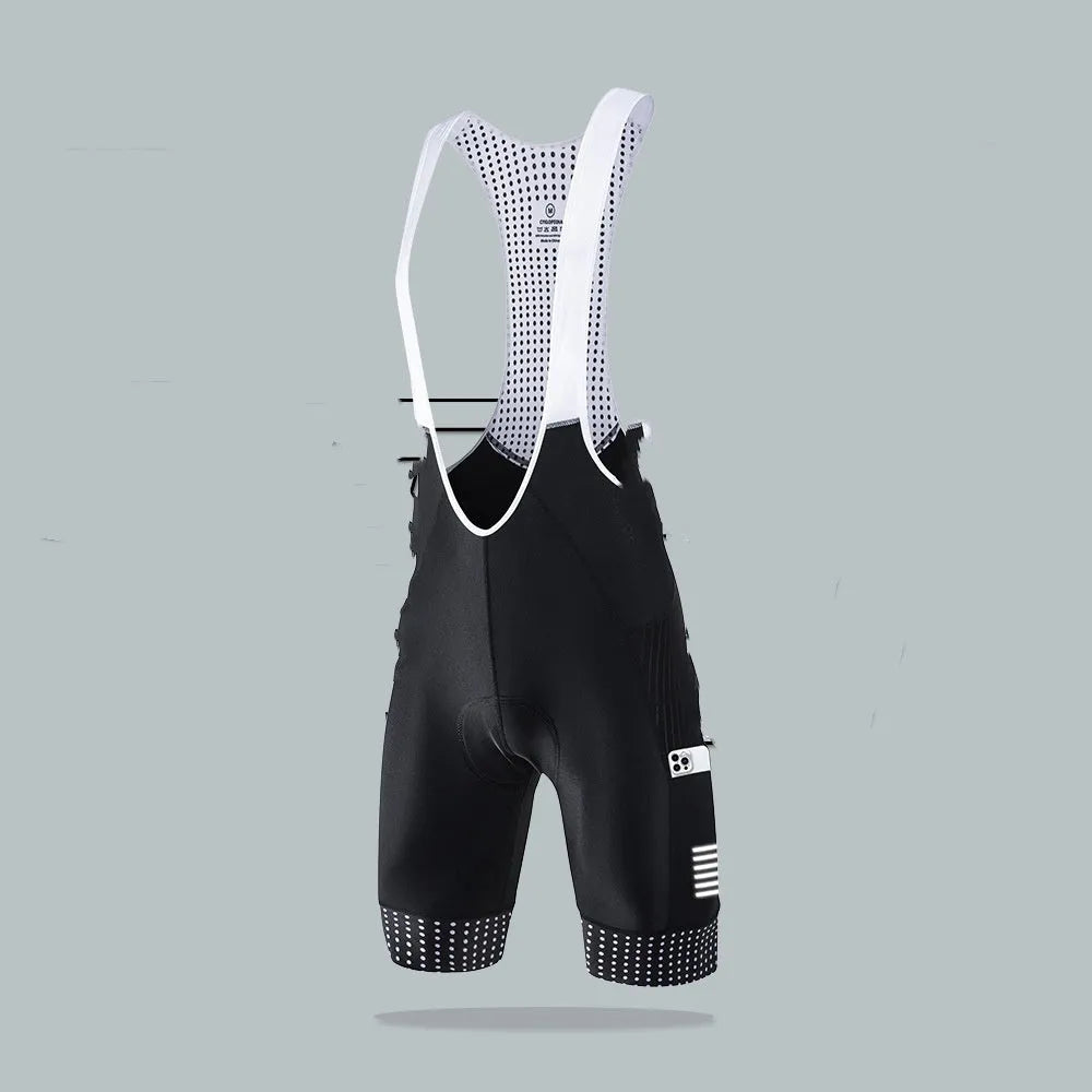 CYKBIKE men's suspender cycling shorts in polyester fabric for summer road bike riding