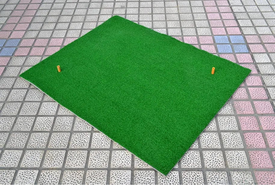 Golf practice net tent 2m fibreglass cage black and green front view with target sheet and ball collection floor