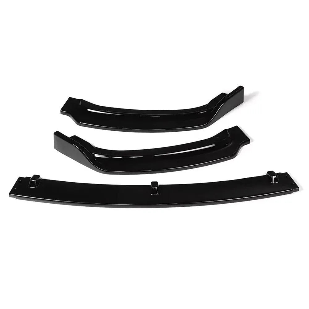 Bright black polypropylene front bumper lip spoiler for BMW 3 Series F30 and F35 models