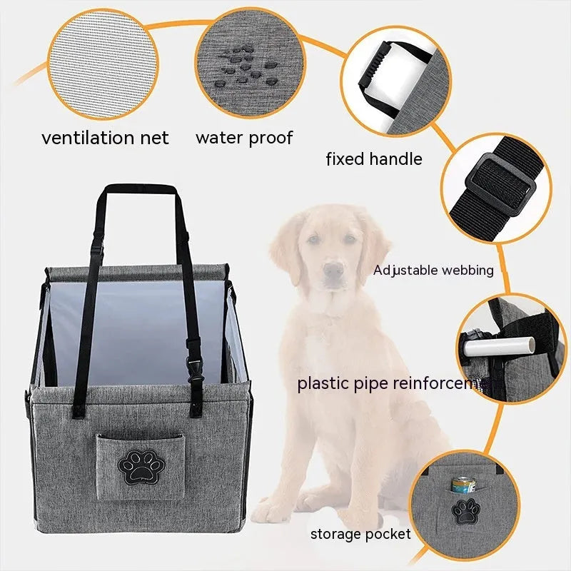 Oxford cloth dog crate pet carrier in black colour with 49x49x38 cm dimensions