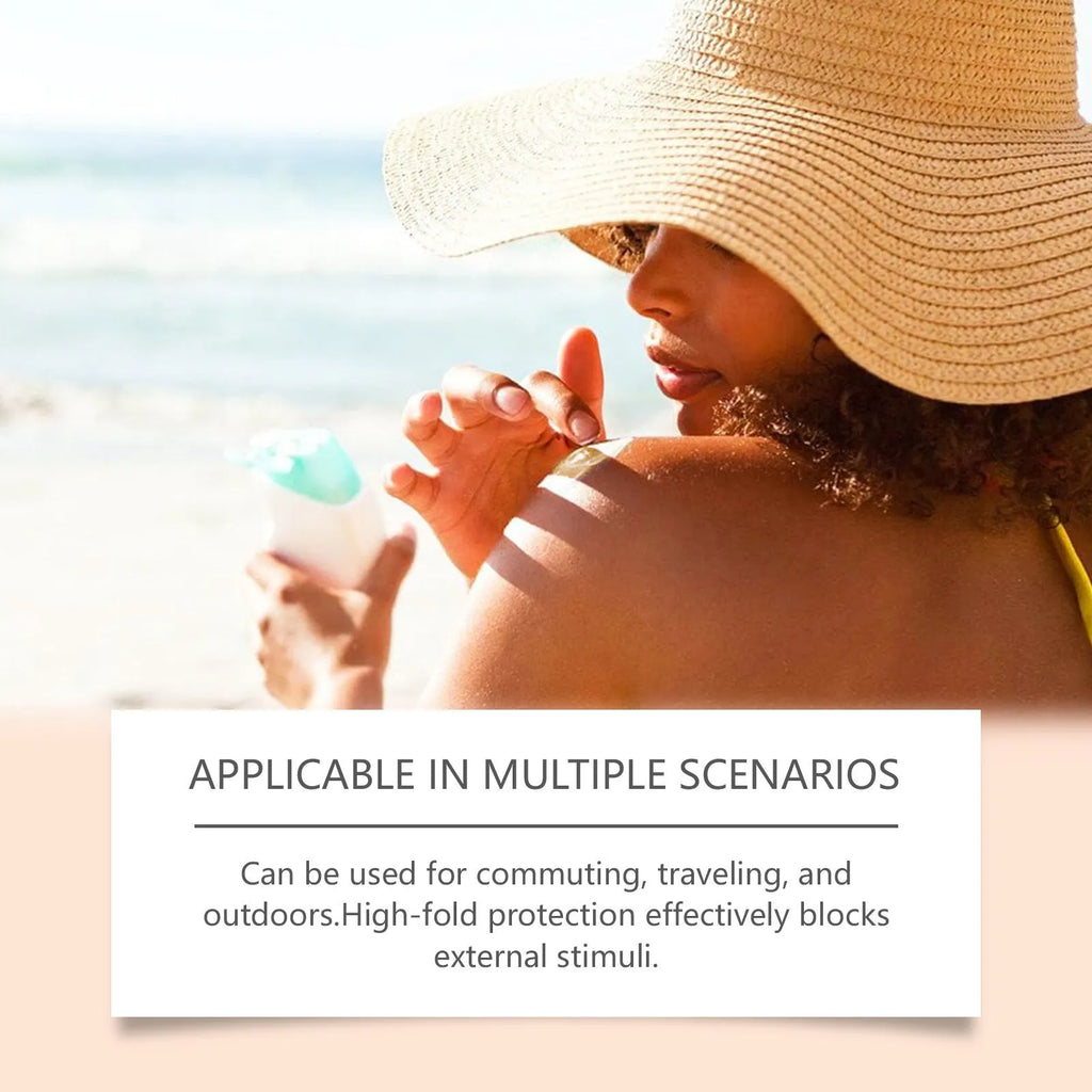50 ml tube of sunscreen cream with titanium dioxide and aloe extract for UV protection.