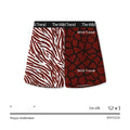 Men's leopard print shorts in ice silk polyester fabric with mid waist and quick-drying properties