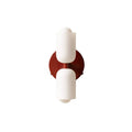 Cream style double-head wall lamp with glass shade and iron base, white lampshade, modern simplicity design