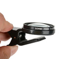 12.5x smartphone macro lens with 37mm aluminium alloy frame and mounting clip