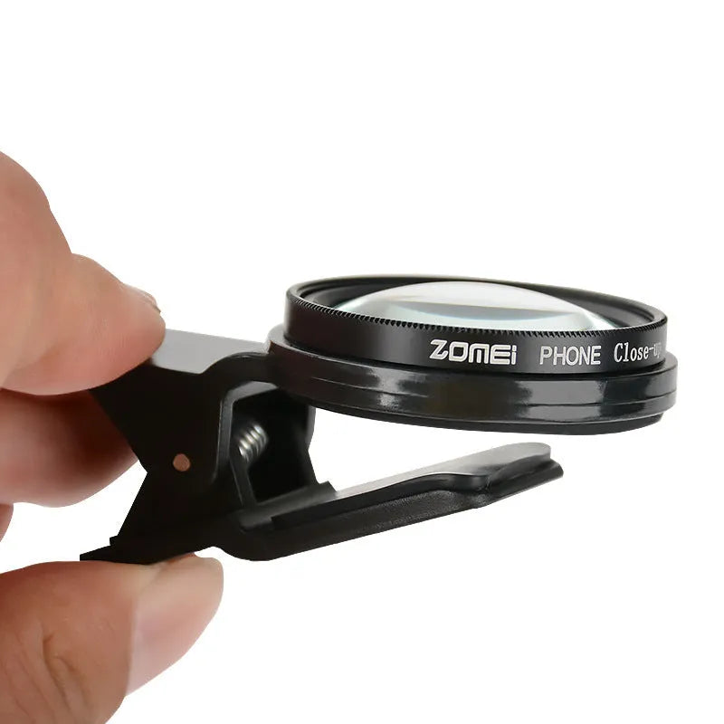 12.5x smartphone macro lens with 37mm aluminium alloy frame and mounting clip