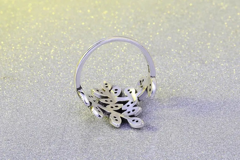 Black vintage tree of life ring stainless steel Celtic knot band unisex
