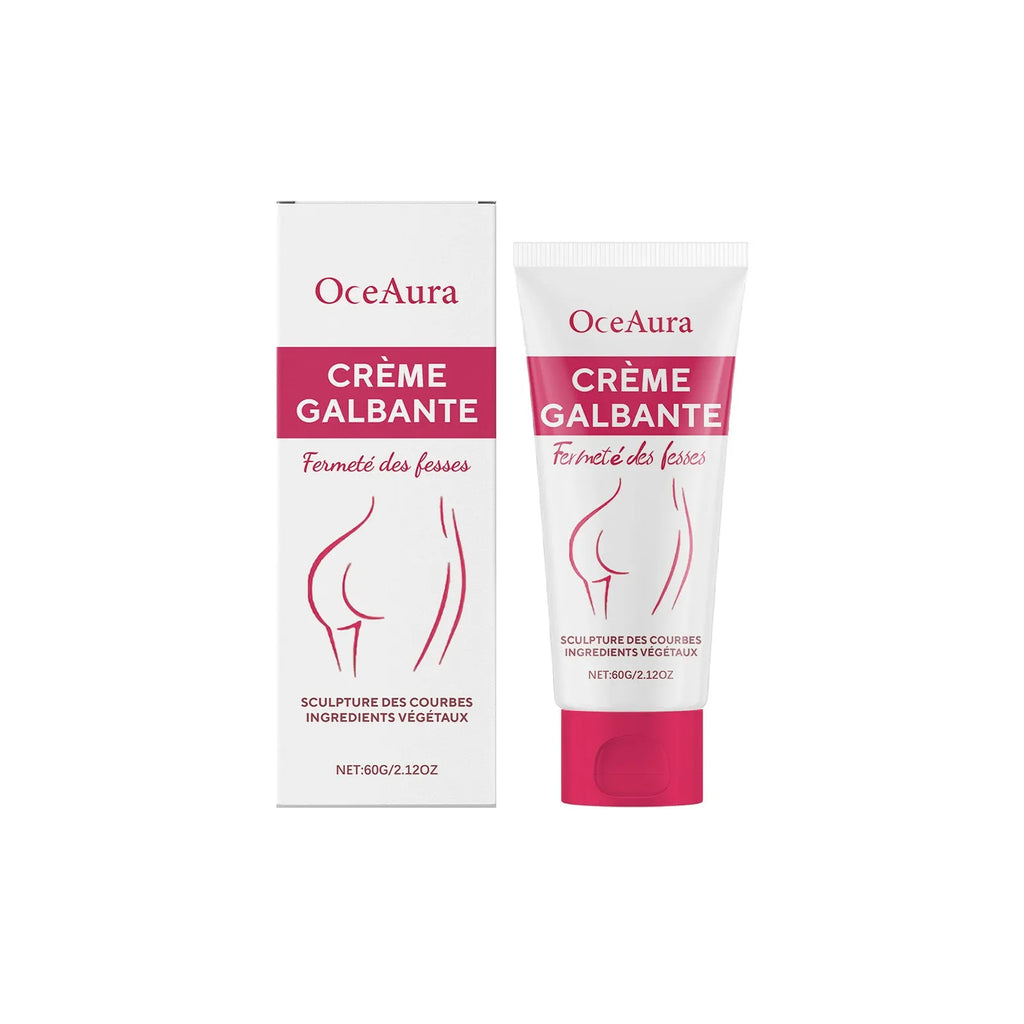 60g hip tightening cream container with botanical extracts including centella and coffee seed
