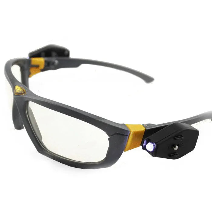 Yile anti impact goggles with integrated LED lamp for night light use, polycarbonate safety lens