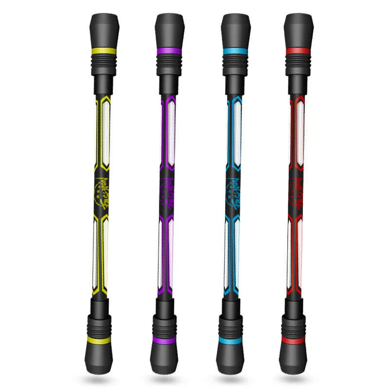 Frosted silica gel anti-slip rotary pen with 0.35mm writing needle tube showing textured grip area