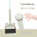 Plastic broom and dustpan combination set with rotating brush holder in purple, green, or beige
