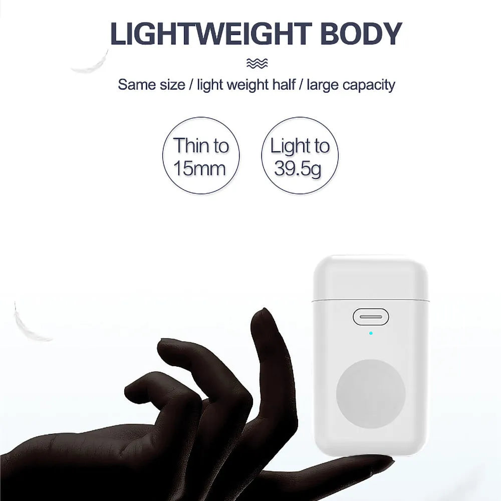 White Apple Watch magnetic wireless portable charger with 1000mAh battery