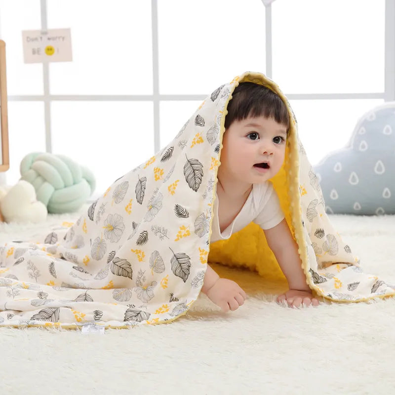 3D bubble baby blanket Doudou blanket 70x110cm with hot-pressed texture for sensory development and security