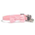 Adjustable nylon pet collar with striped cartoon pattern and bell in multiple colour options
