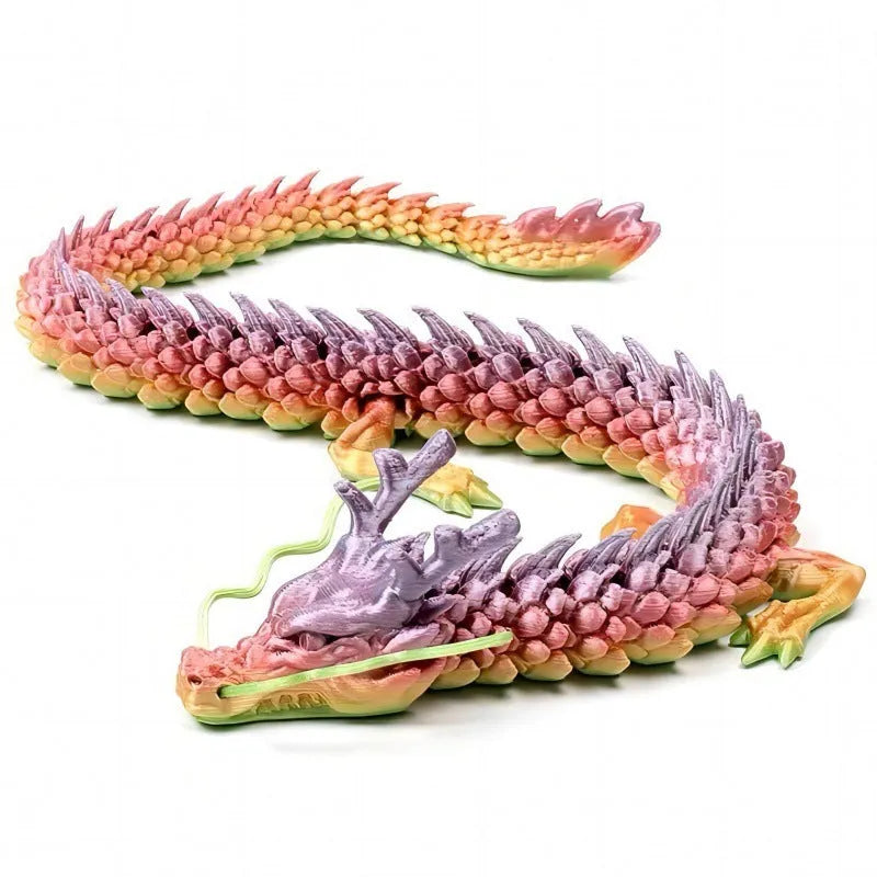 30cm long 3D-printed Chinese dragon car ornament in multiple colour options