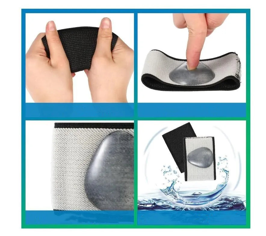 Elastic flat foot support bandage with heart-shaped PU design for arch support