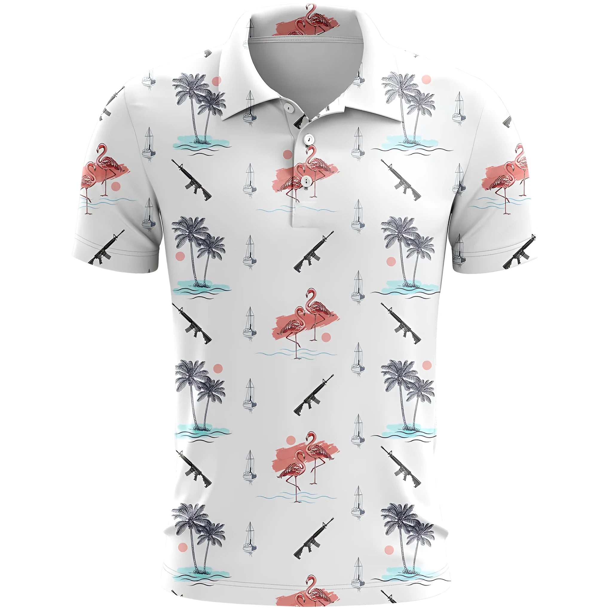 3D printed pattern on a loose-fit short sleeve sports top made from thin bird eye cloth fabric.