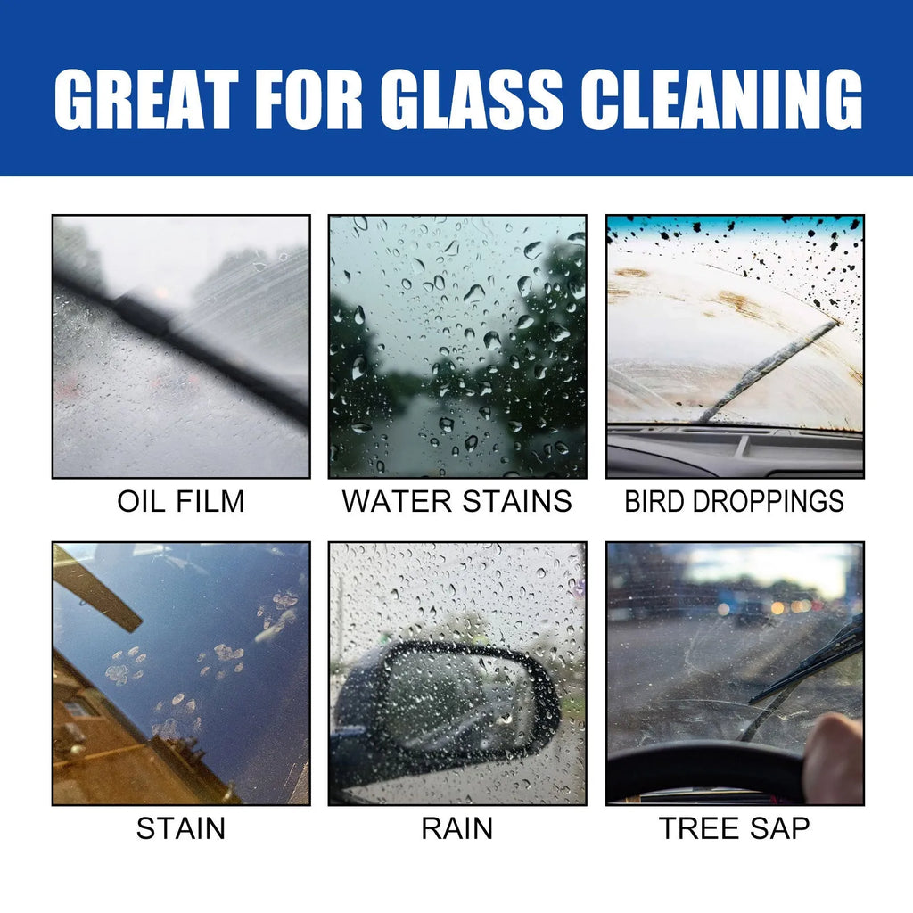 120ml glass oil film remover bottle and sponge for cleaning car windows