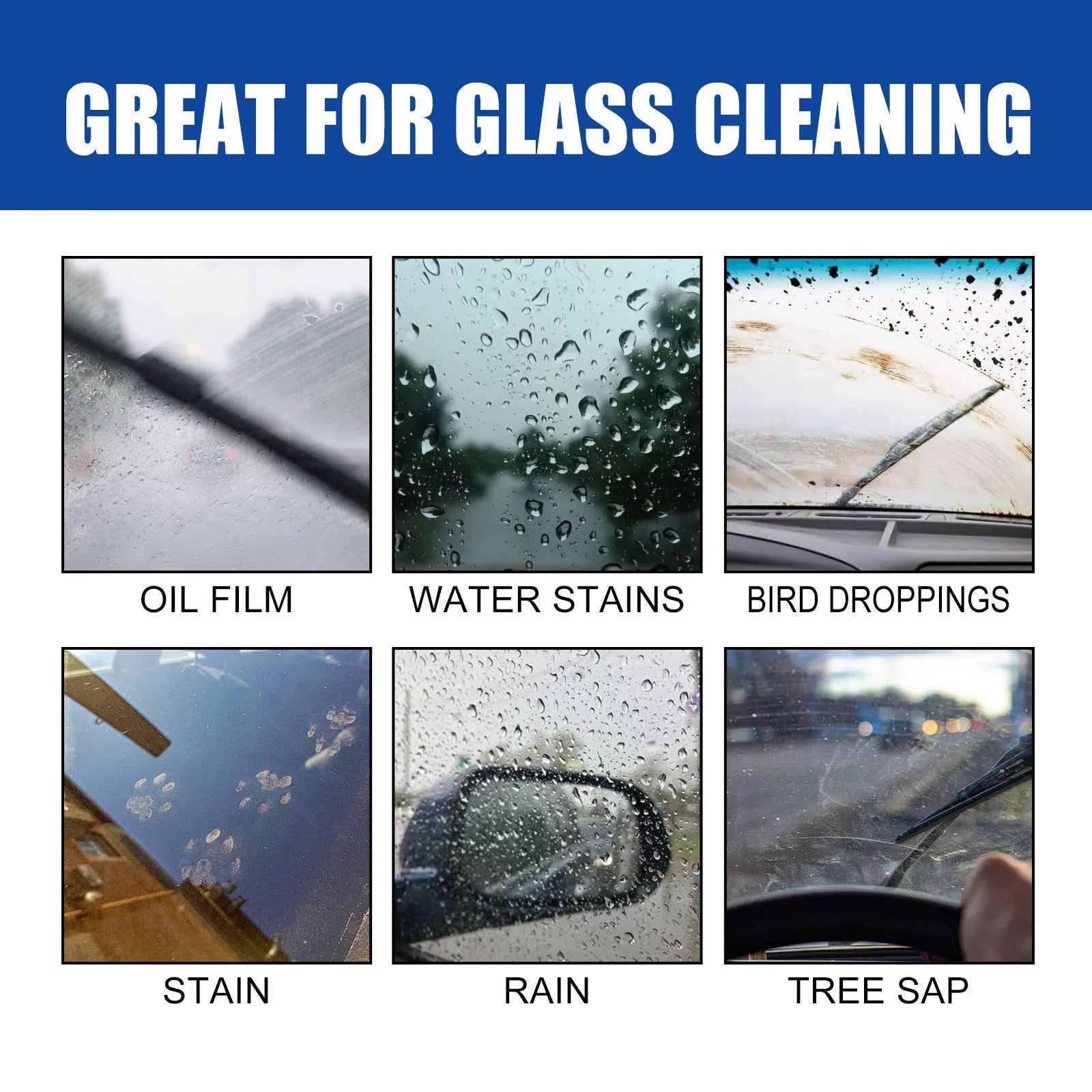 120ml glass oil film remover bottle and sponge for cleaning car windows