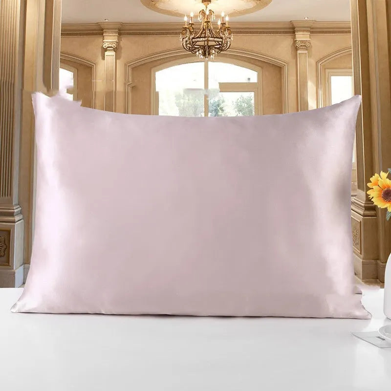 19 momme double-sided silk pillowcase shown in silver grey colour