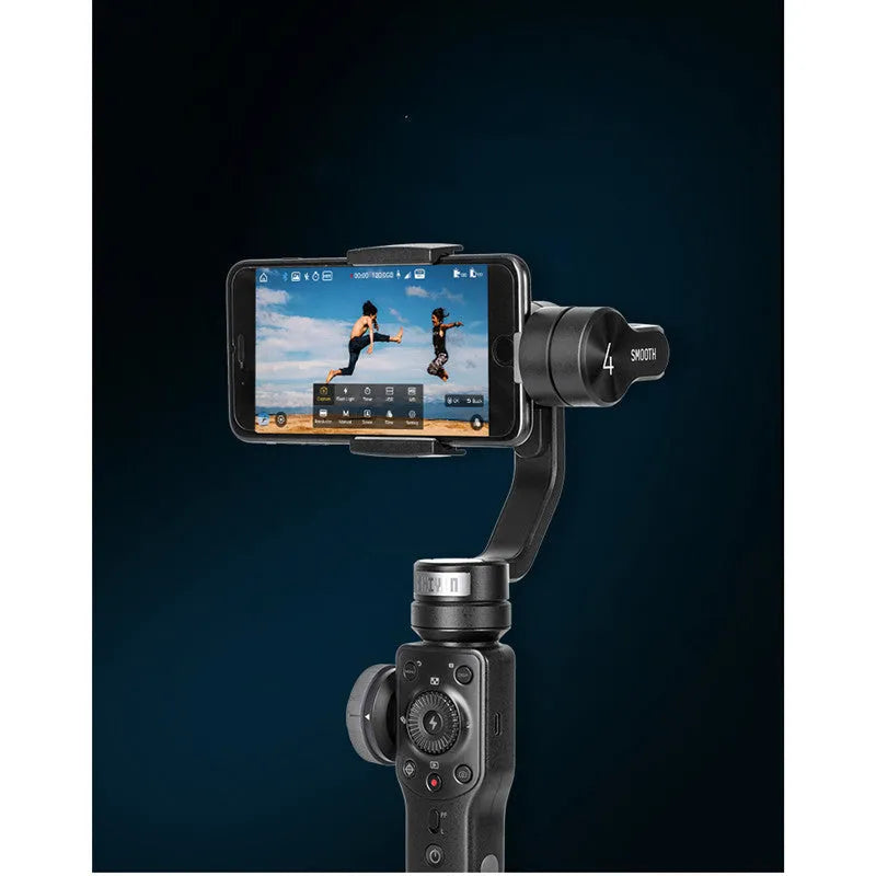 Black mobile phone shooting stabilizer handheld gimbal with ABS construction