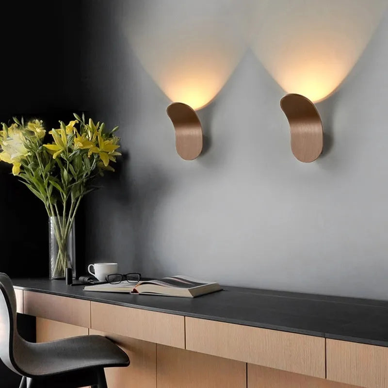 Modern simplicity style wall light bulb in brushed metallic and white colour finishes