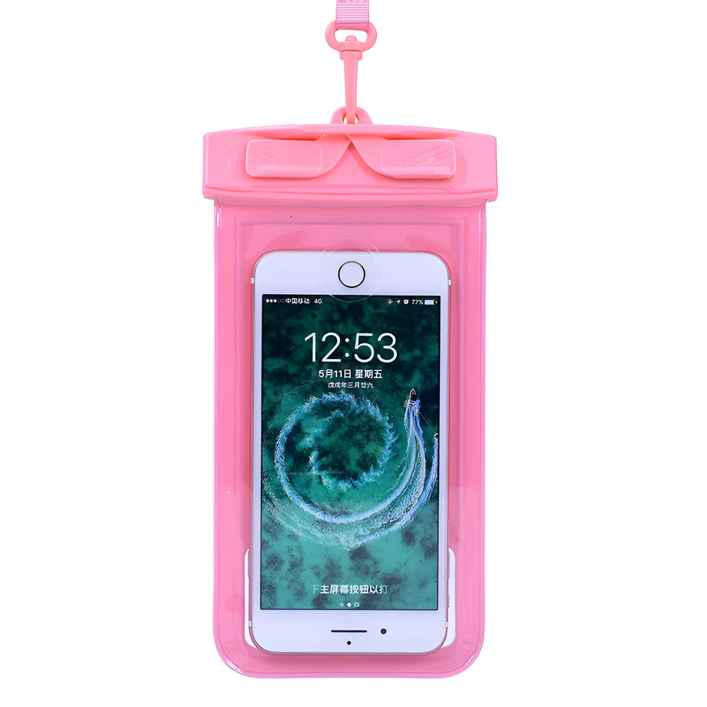 PVC waterproof mobile phone bag for outdoor activities available in multiple colours