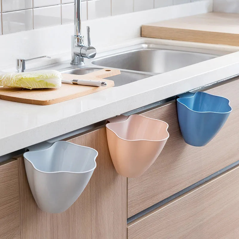 Nordic coloured PP plastic cabinet garbage can for kitchen cupboard storage