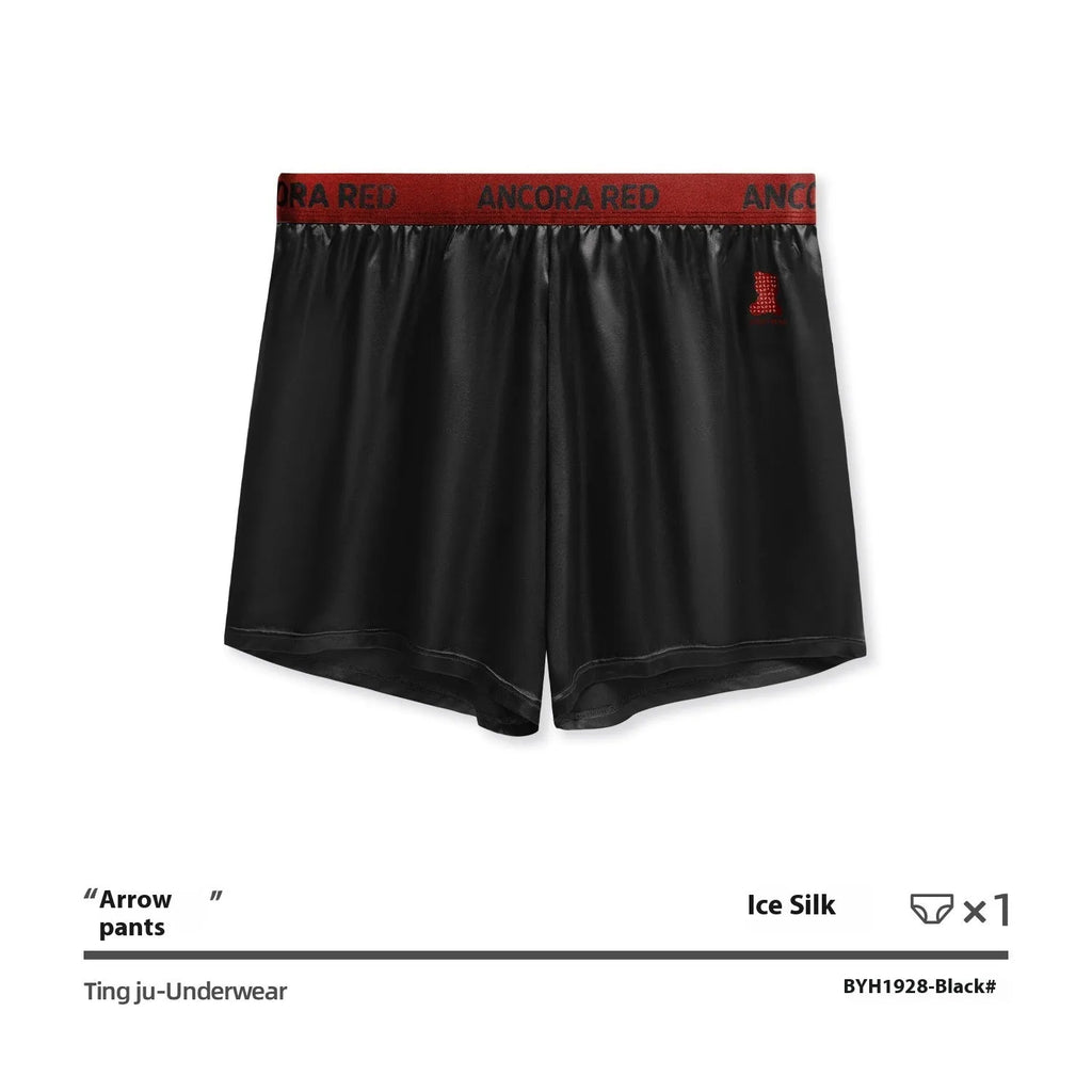 Men's solid colour polyester boxer briefs on a mid waist, shown in multiple colour options.