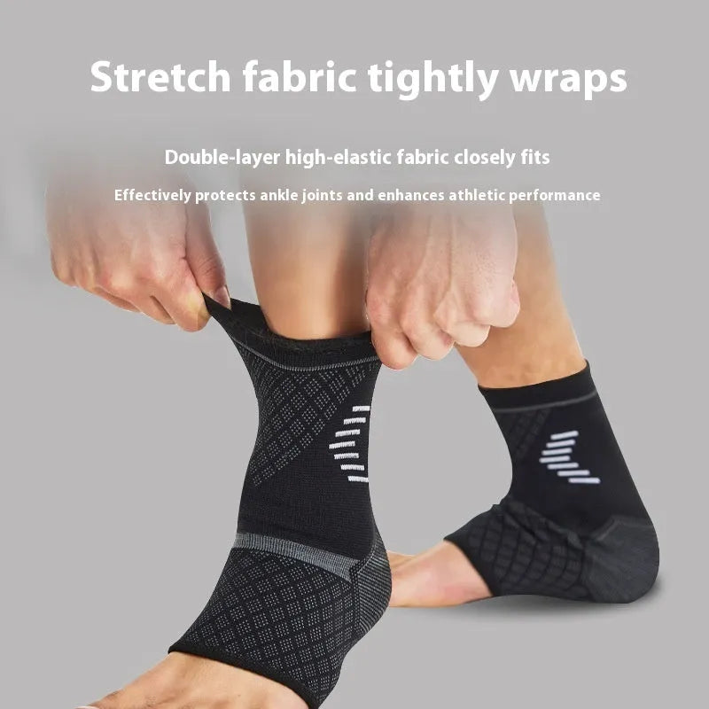 Ankle protective sleeve in black, blue, white, and light pink for sports support