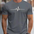 Men's loose fit 3D style t-shirt with printed letter patterns in short sleeve summer design