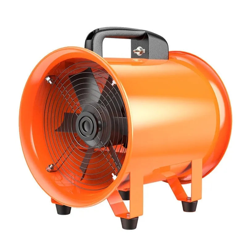8-inch titanium steel axial flow industrial fan with 5-metre duct for workshop ventilation