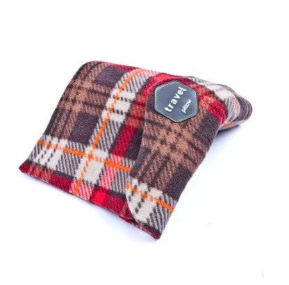 U-shaped neck support pillow in convex therapeutic form functioning as scarf bandana with cotton filling