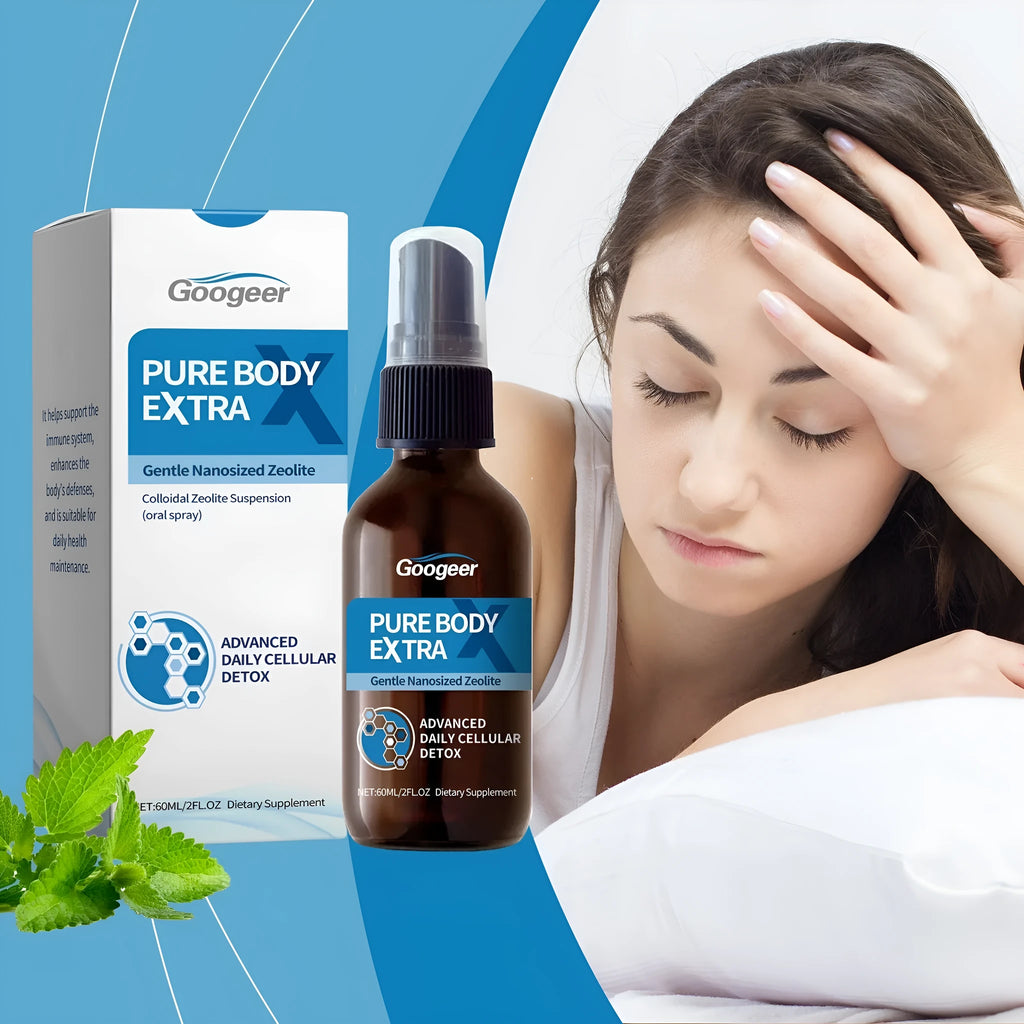 Googeer body care oral spray bottle with 60ml net content for targeted treatment application