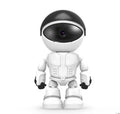 1080p indoor WiFi IP camera robot style white with pan tilt night vision and UK plug
