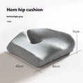 Memory foam office chair cushion in dark grey measuring 36x40x11cm with waist support contour