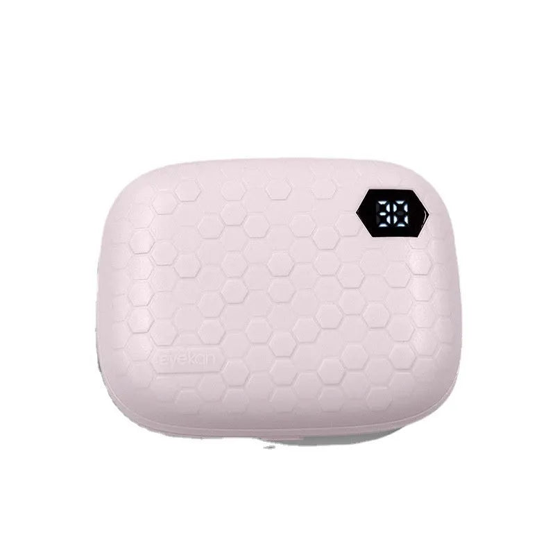 Automatic ultrasonic glasses cleaning machine in pearl white, blue, or pink.