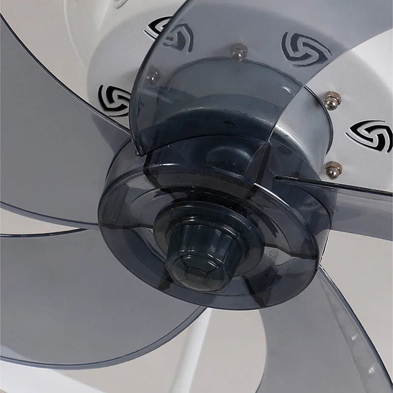 Nordic design ceiling fan light with remote control in 50cm diameter iron and acrylic construction