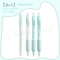 Double-headed fluorescent calligraphy pen with sponge press for student handwriting practice.