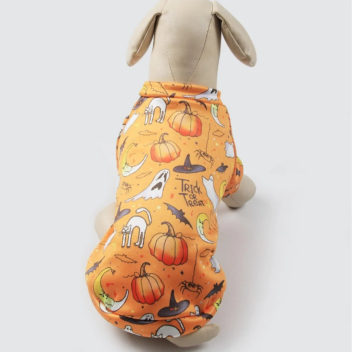 Fleece-lined dog jumper with matching triangular scarf in various colours and sizes