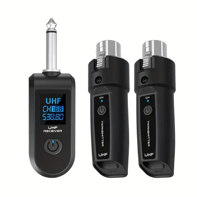 Wireless grenade dynamic moving coil microphone set with receiver for vocal and guitar use