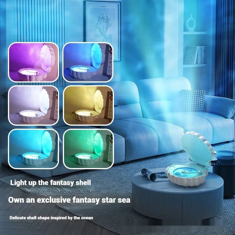 Retro vinyl record player shell lamp with turntable design in blue colour variant
