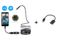 OWSOO USB endoscope camera with 5m cable, hook, magnet, and mirror accessories for phone inspection