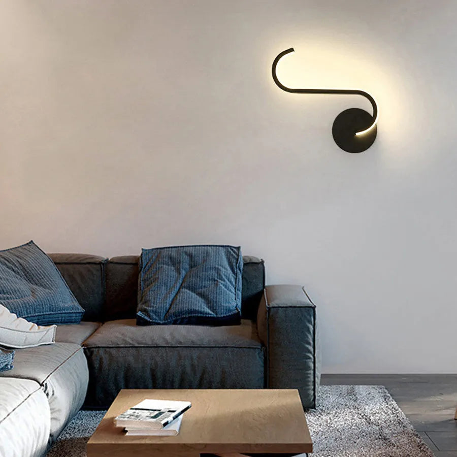 LED reading wall light aluminium petal shade 120x220x70mm white light style