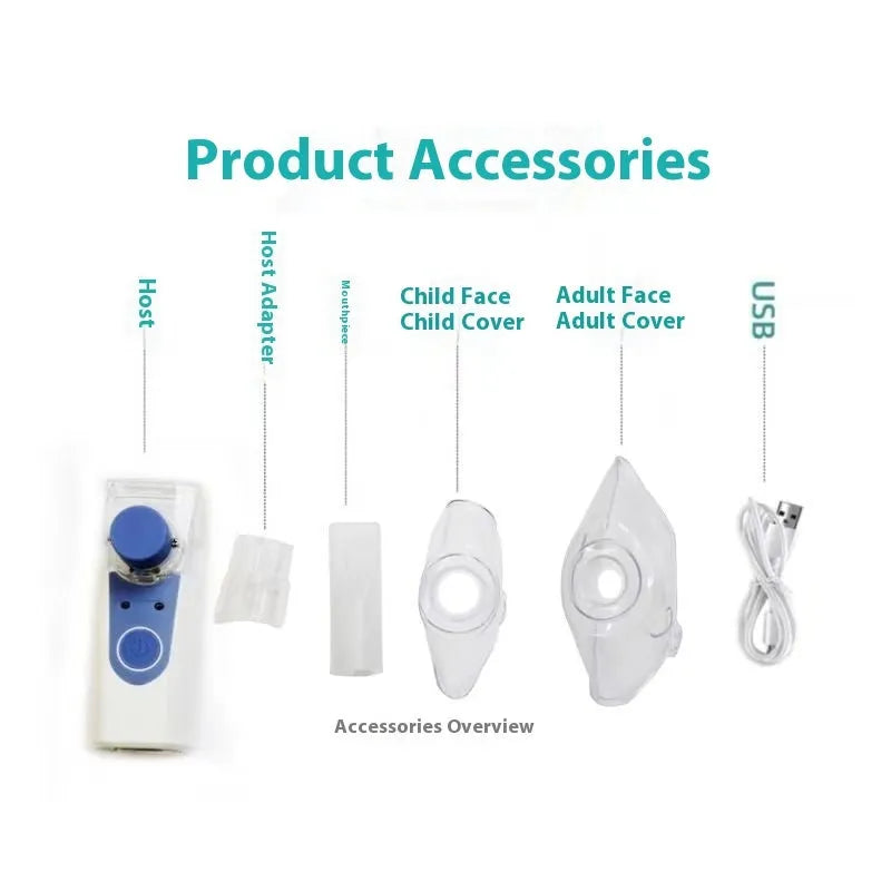 USB handheld columnar plastic nebuliser with 0.5L water tank for household humidification