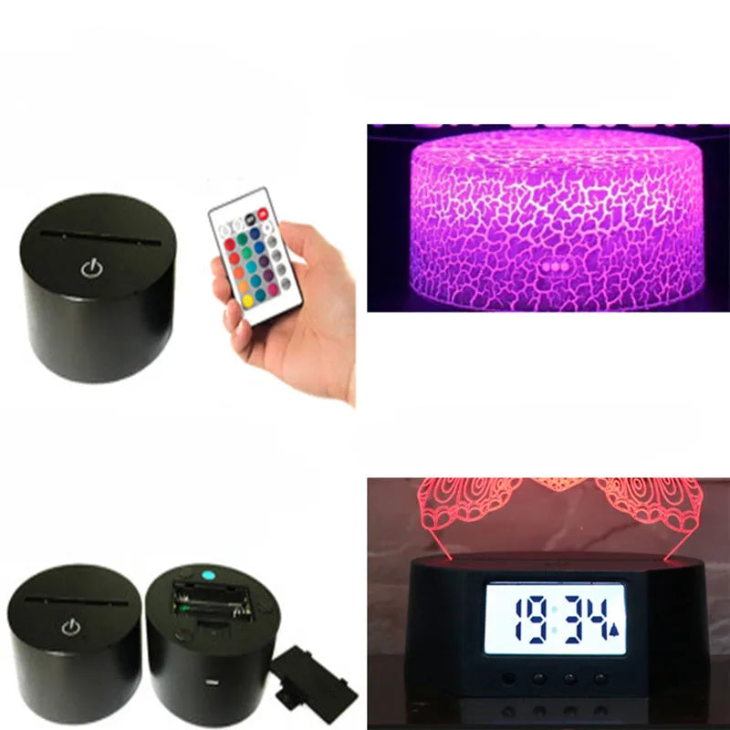 Shark series 3D LED table lamp with colourful lighting display and remote control